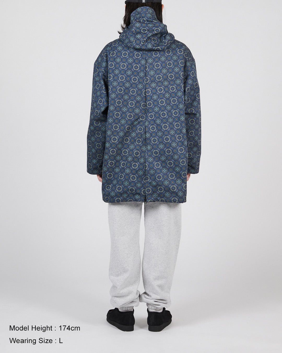 JUGEM PATTERNED TECH HOODIE COAT