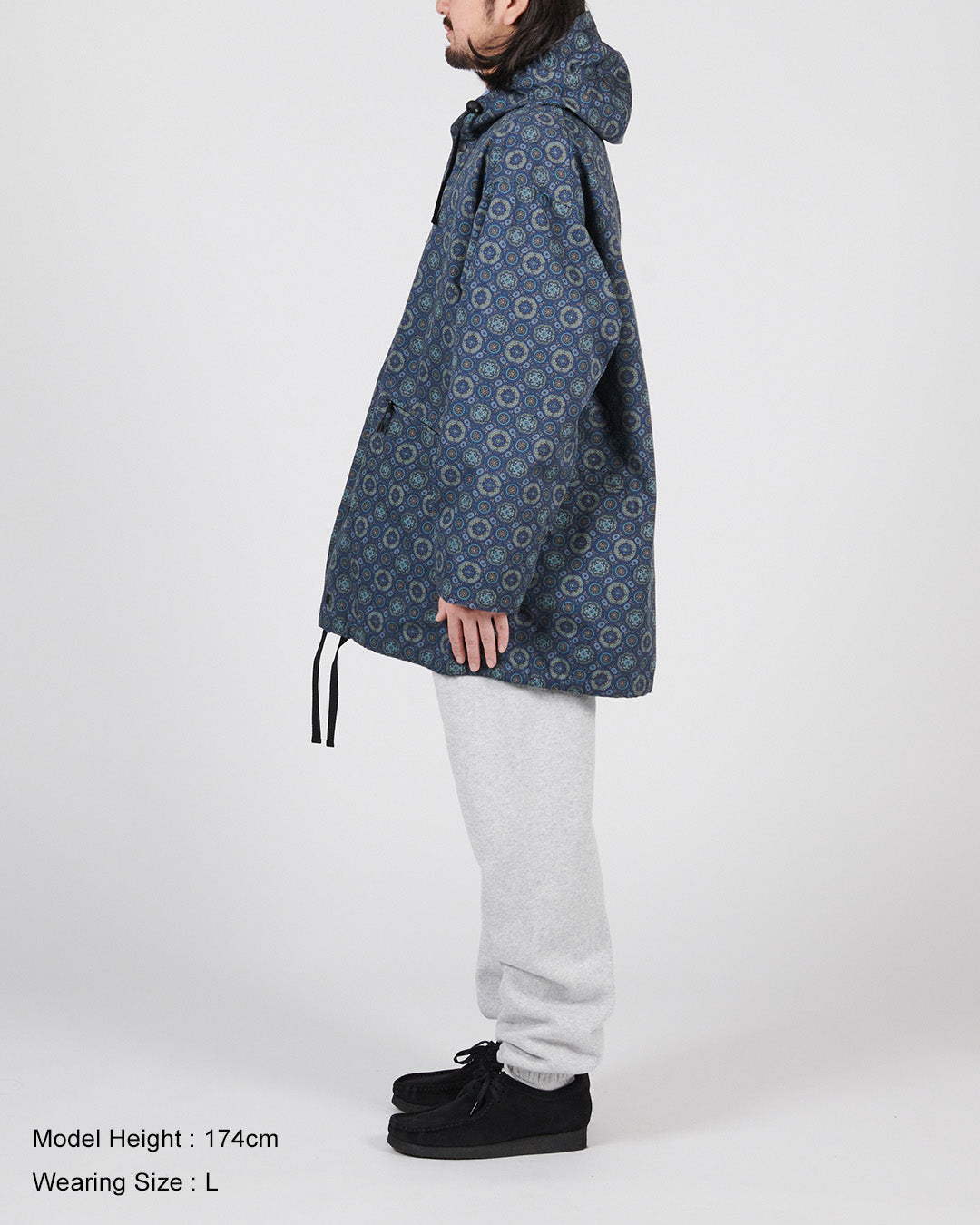 JUGEM PATTERNED TECH HOODIE COAT