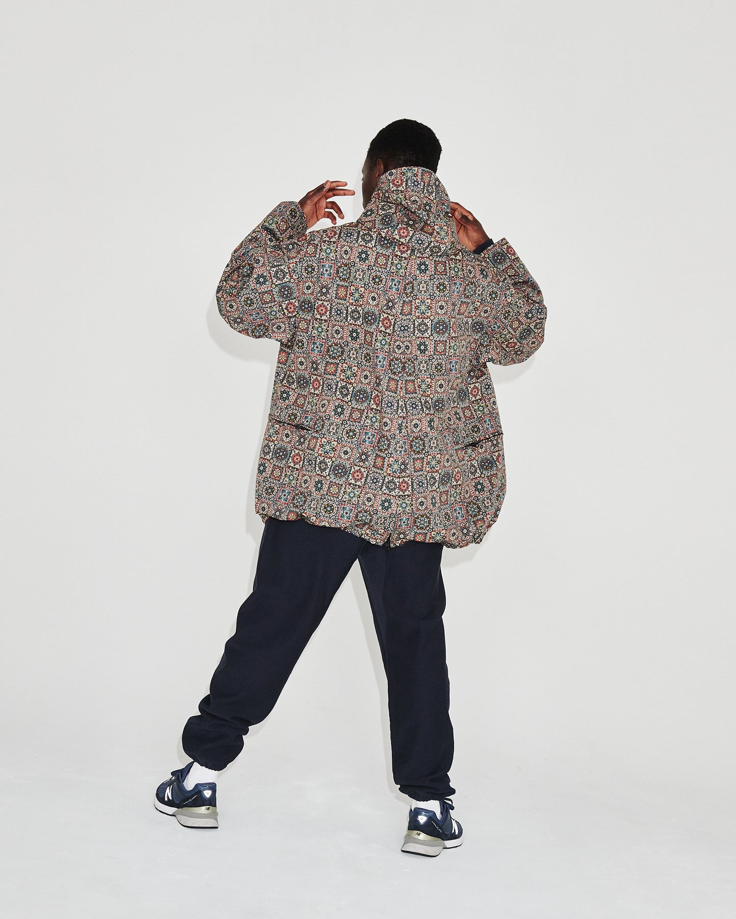 JUGEM PATTERNED TECH HOODIE COAT