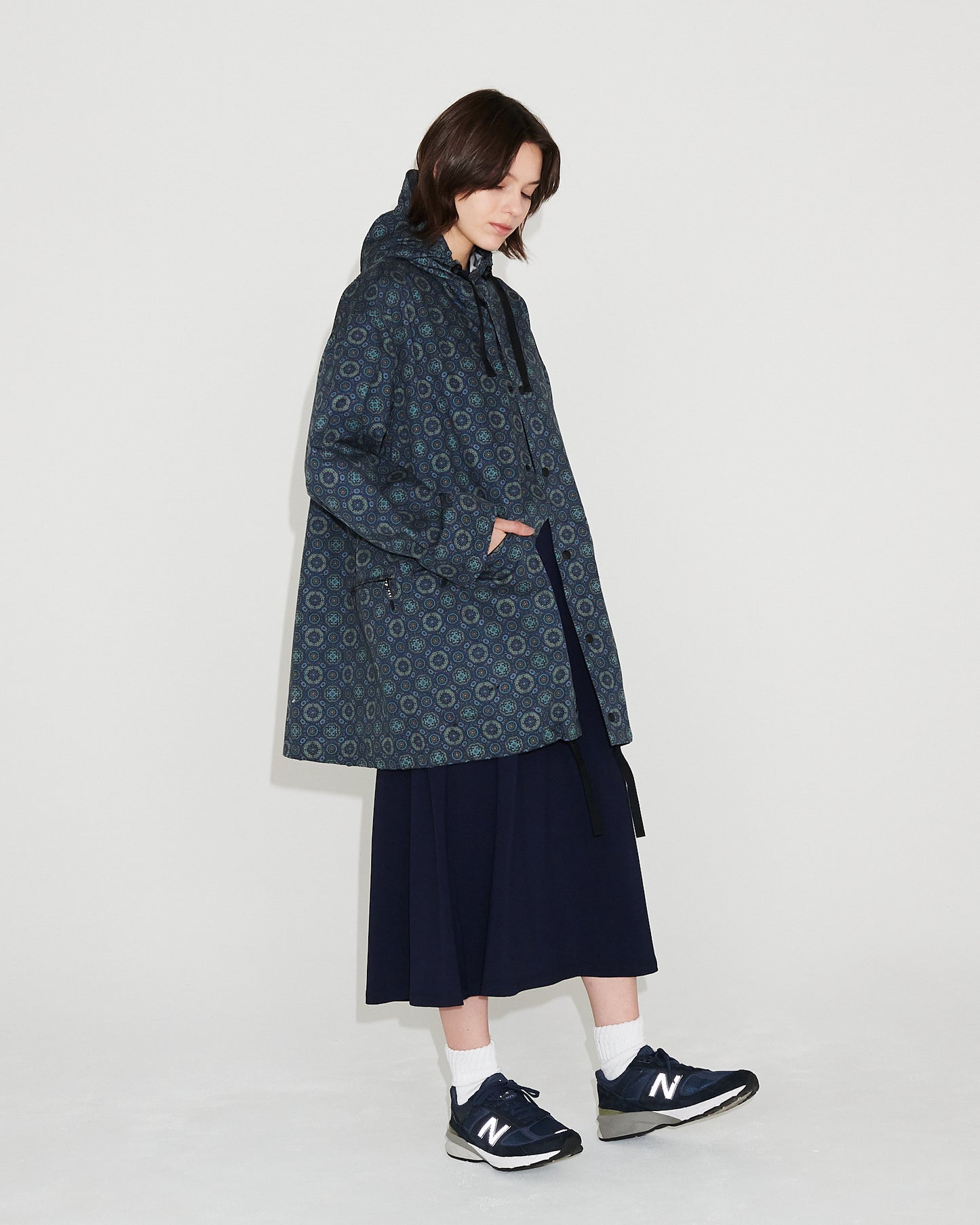 JUGEM PATTERNED TECH HOODIE COAT