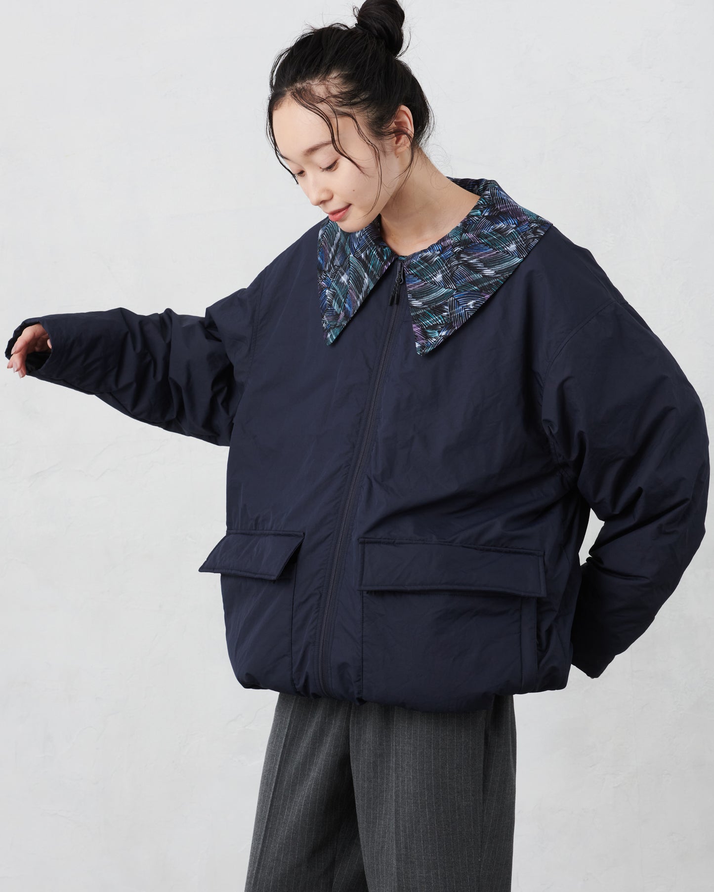 JUGEM  QUILT RIB DOWN JKT